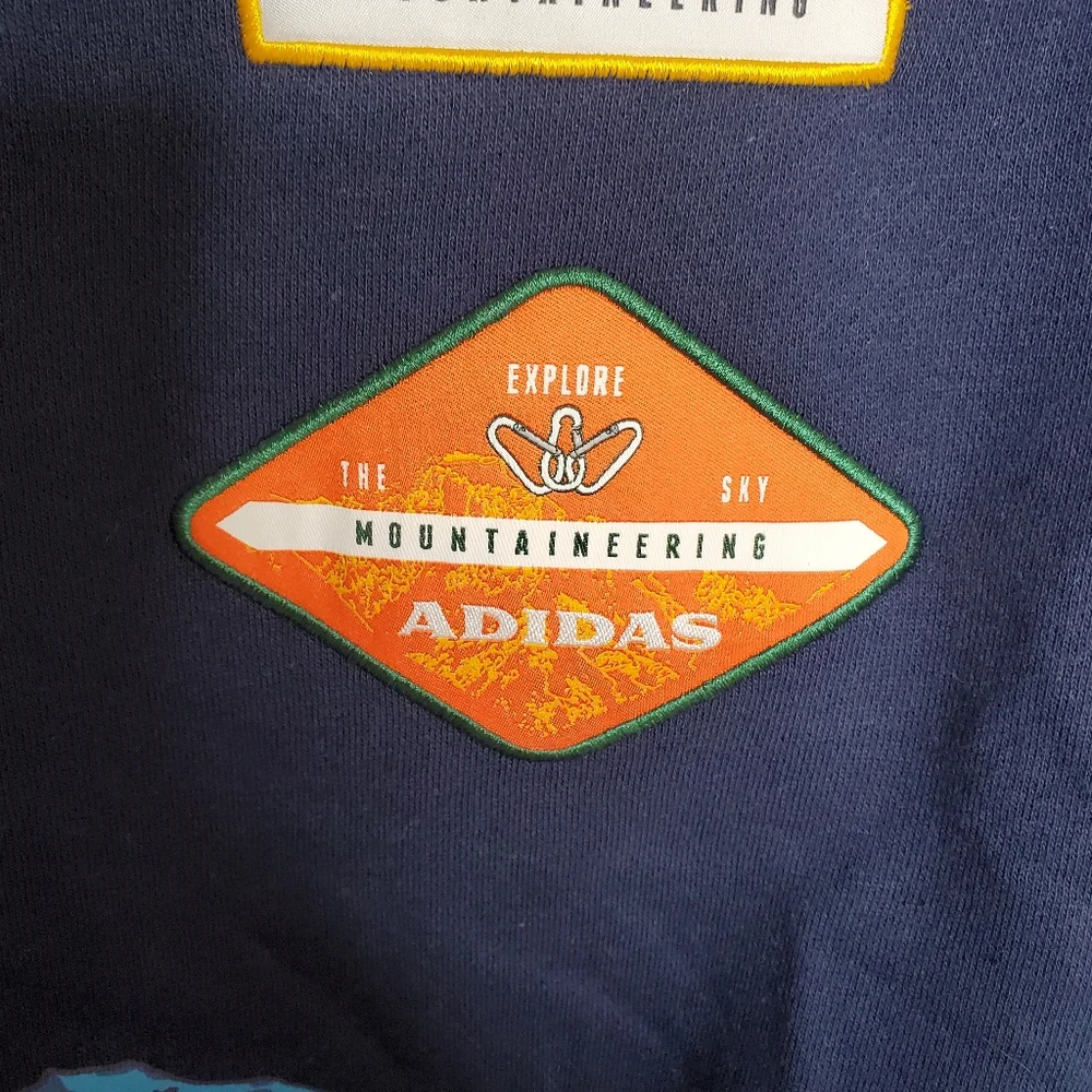 Adidas Oversized Mountaineering Climbing Patch  Crew Sweatshirt Y2k